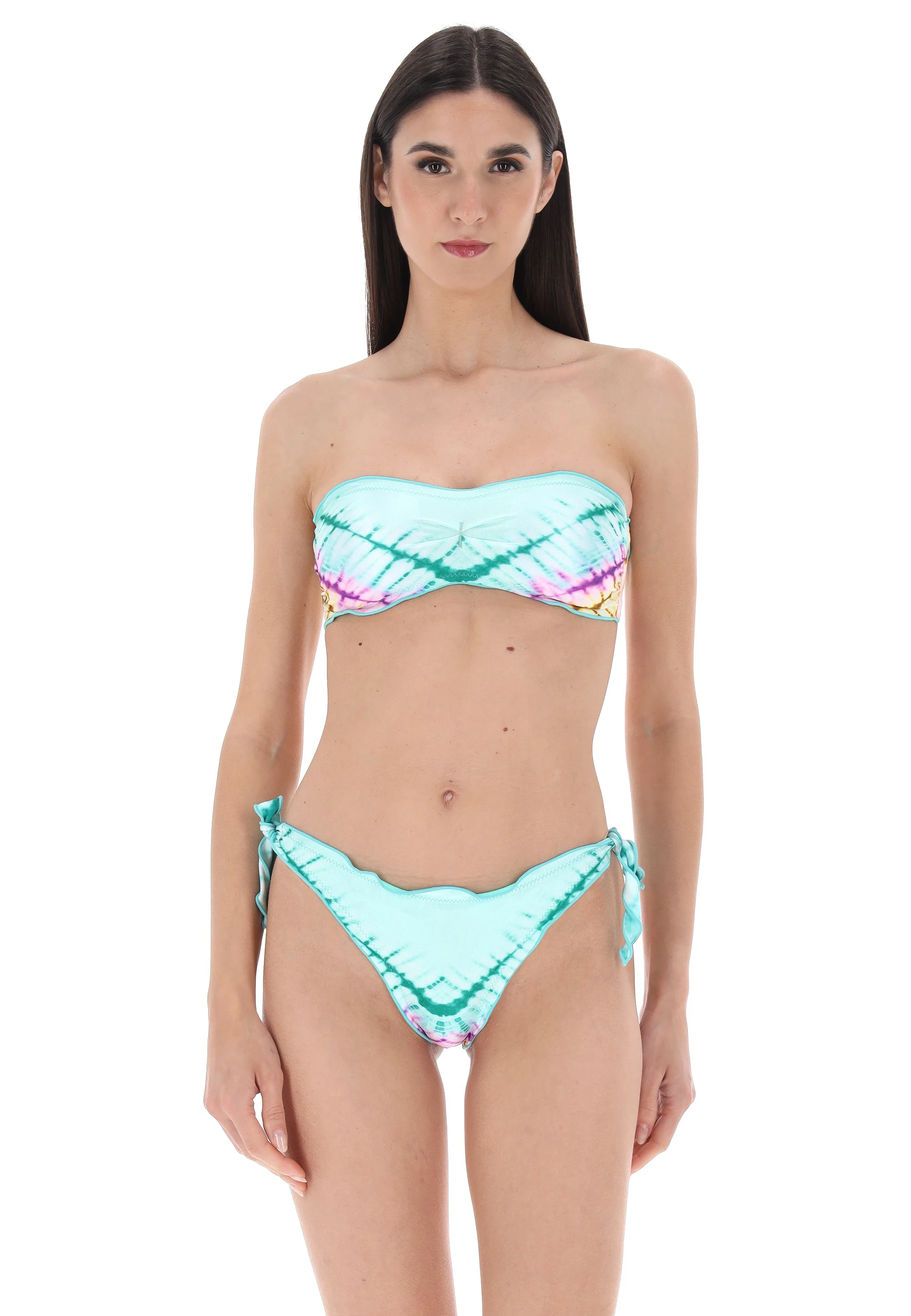 Bikini FK a fascia in fantasia